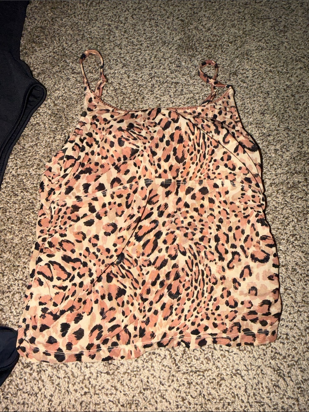 3 Piece Swimsuit - Black and Leopard Print - Picture 4 of 7